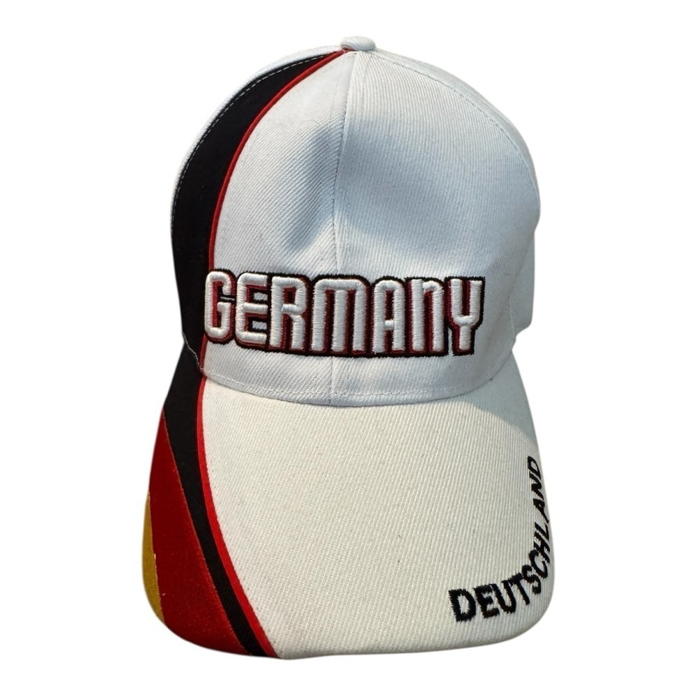 Germany Deutschland White Embroidered Patriotic Flag 2006 Strapback Hat